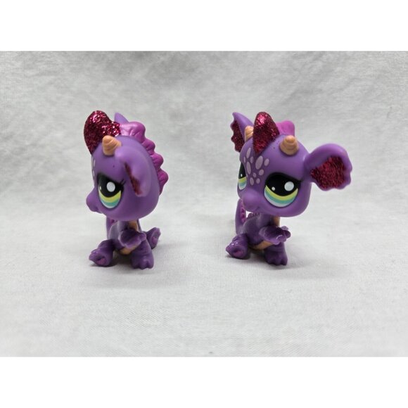 Bobble Head Pets- Glitter Dragons Lot Of 2 - Picture 2 of 5